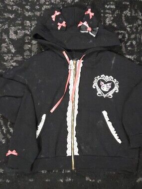 Kuromi Lolita Fashion Hot Topic Zip-Up Hoodie